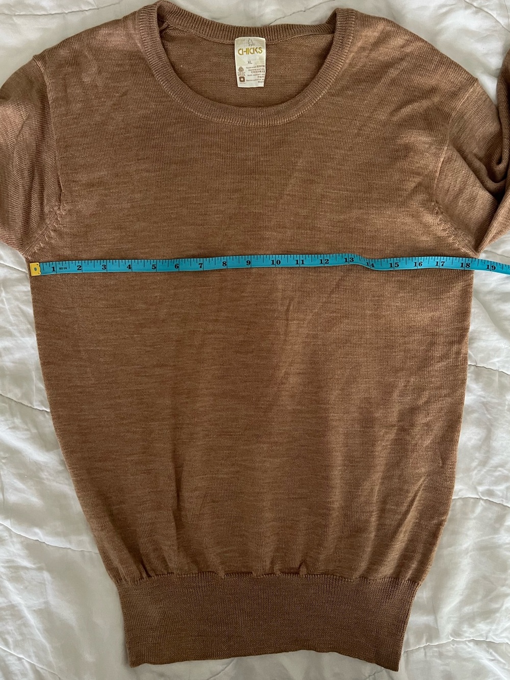 Chicks Wool Tan Sweater - Picture 6 of 6